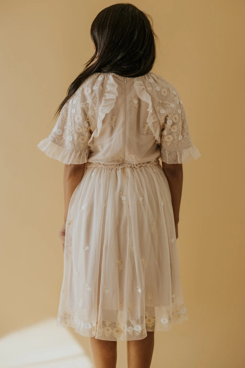 SALT Rosalind Embroidered Tulle Dress - Image 6