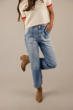 Cam High Rise Patch Pocket Pants