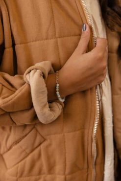 Mini Gold Stone Stacking Bracelet