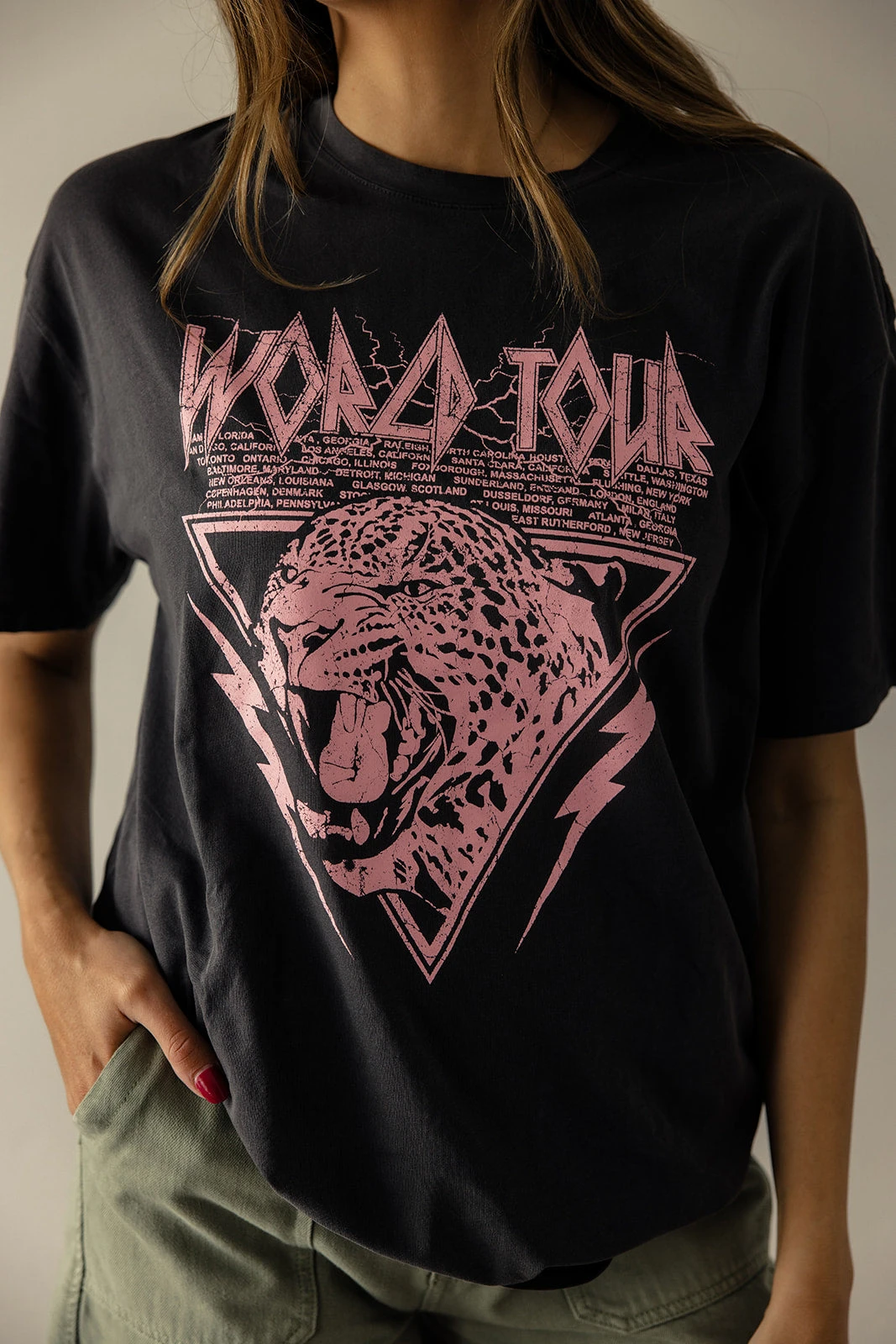 World Tour Leopard Graphic Tee - Image 5