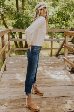 Free People Maggie Mid-Rise Straight Jeans