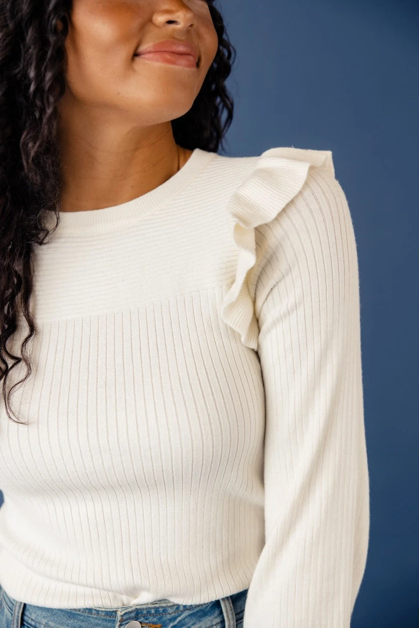 Meant To Be Ruffle Sweater - Image 13