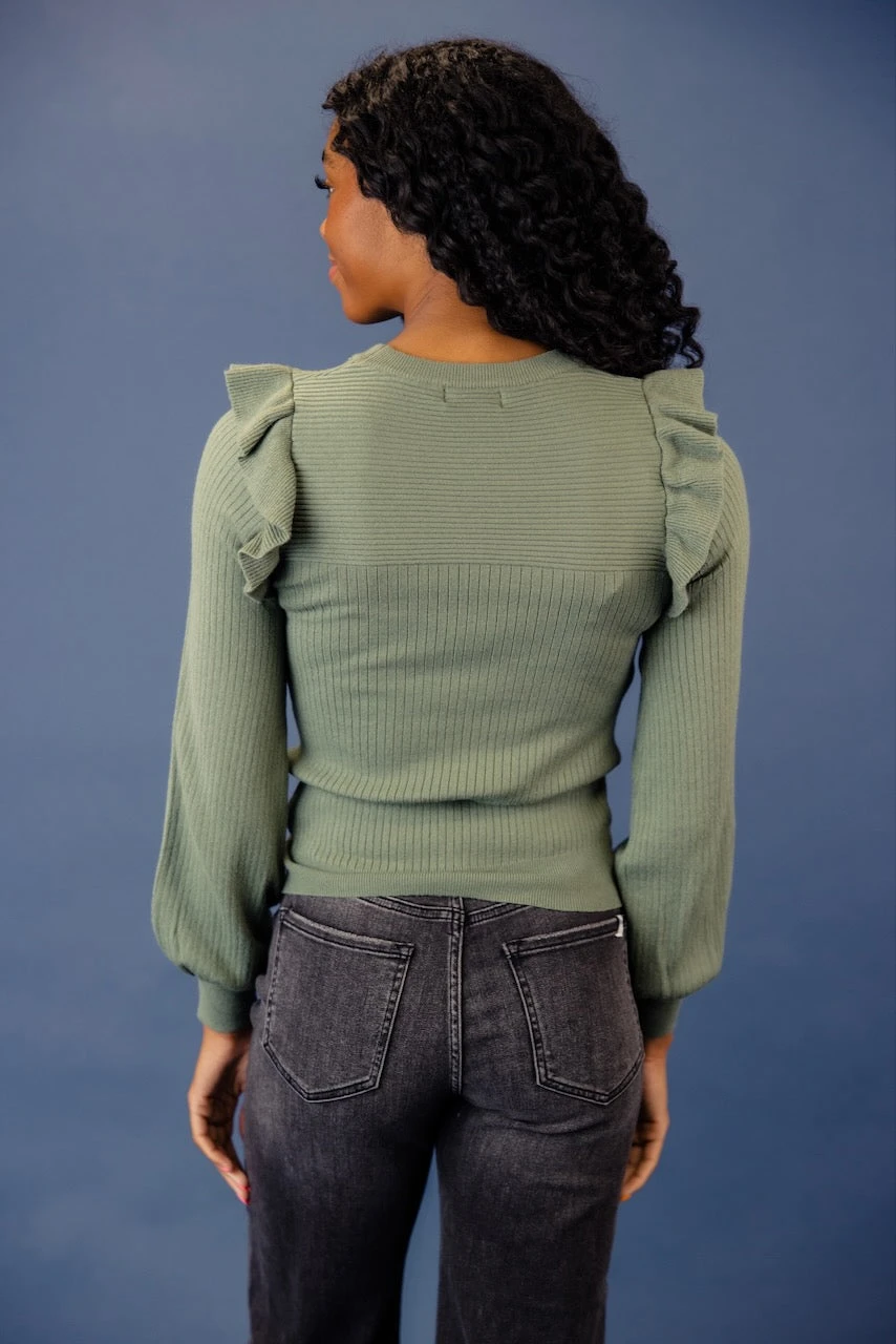 Meant To Be Ruffle Sweater - Image 10