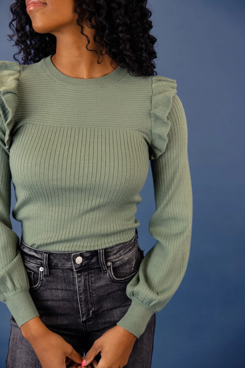 Meant To Be Ruffle Sweater - Image 7