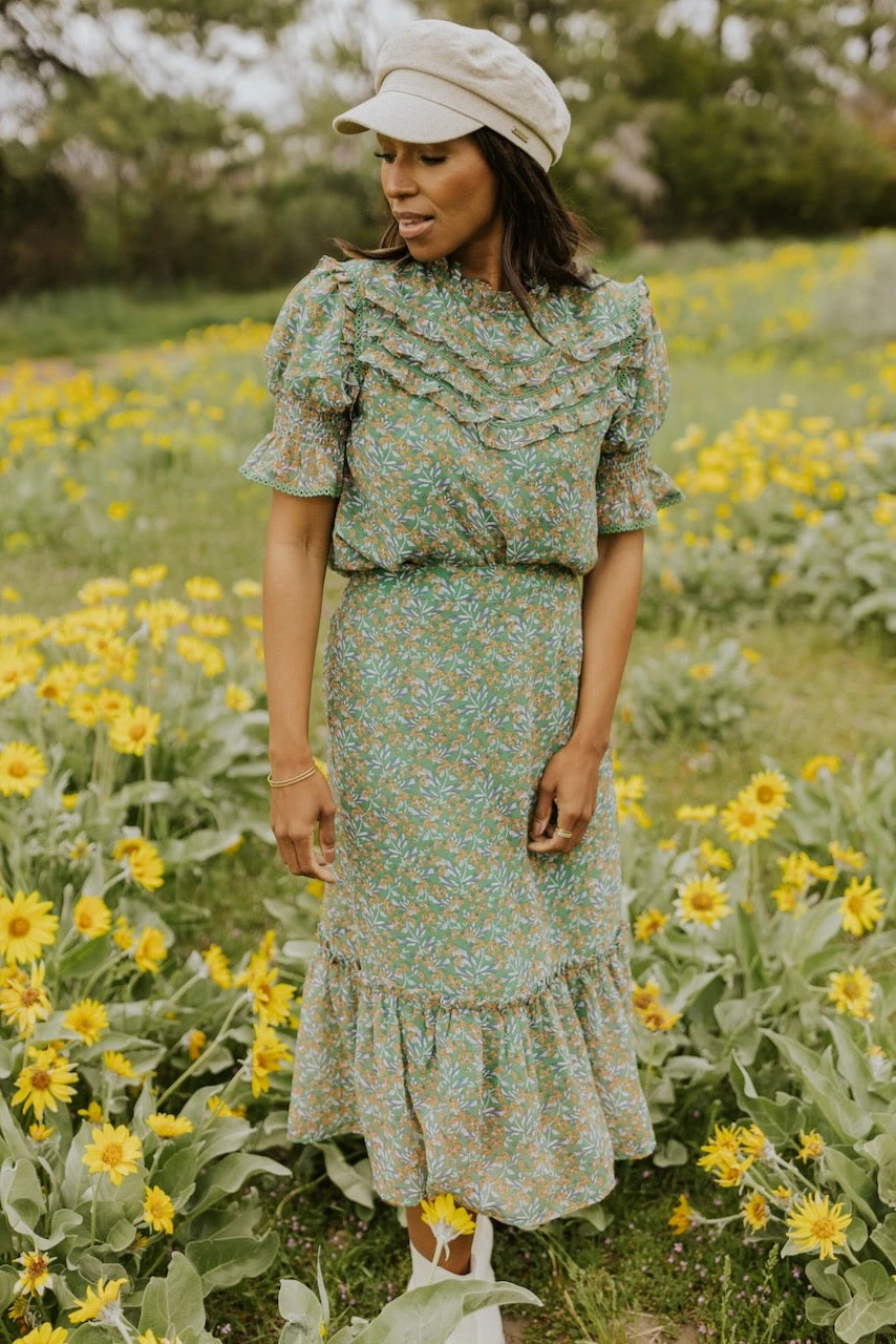 SALT Cressida Floral Ruffle Skirt - Image 5