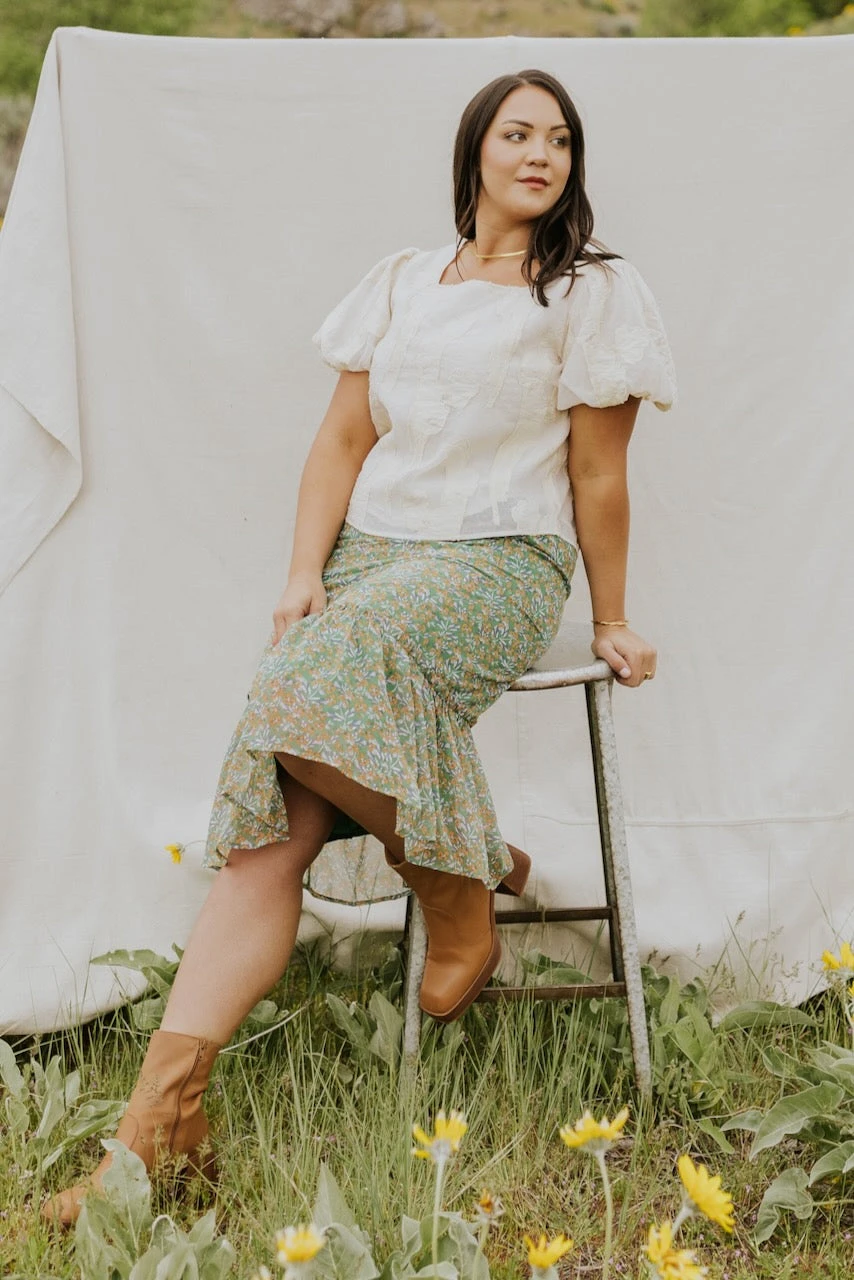 SALT Cressida Floral Ruffle Skirt - Image 4