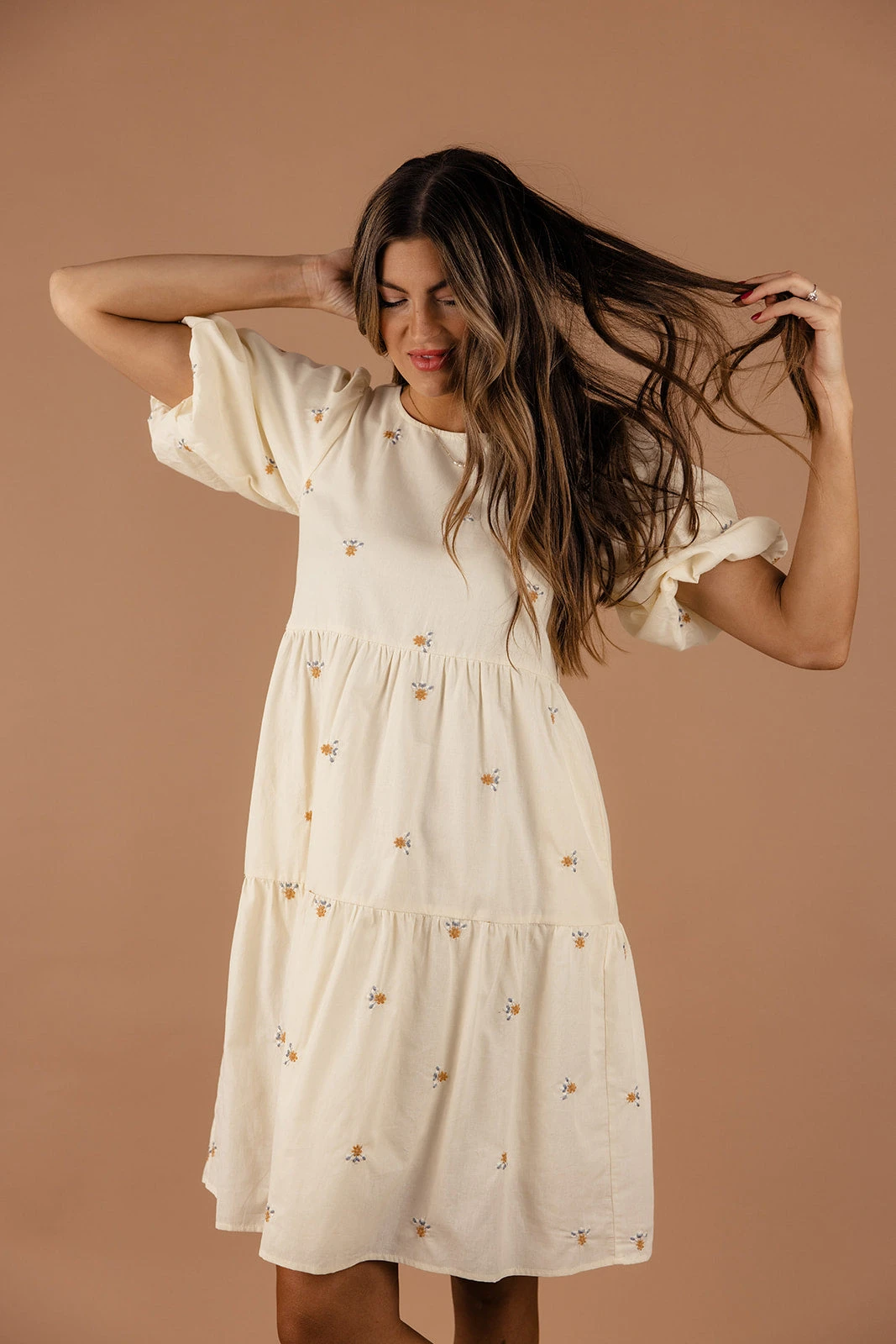 You Are The World Puff Sleeve Dress - Image 5
