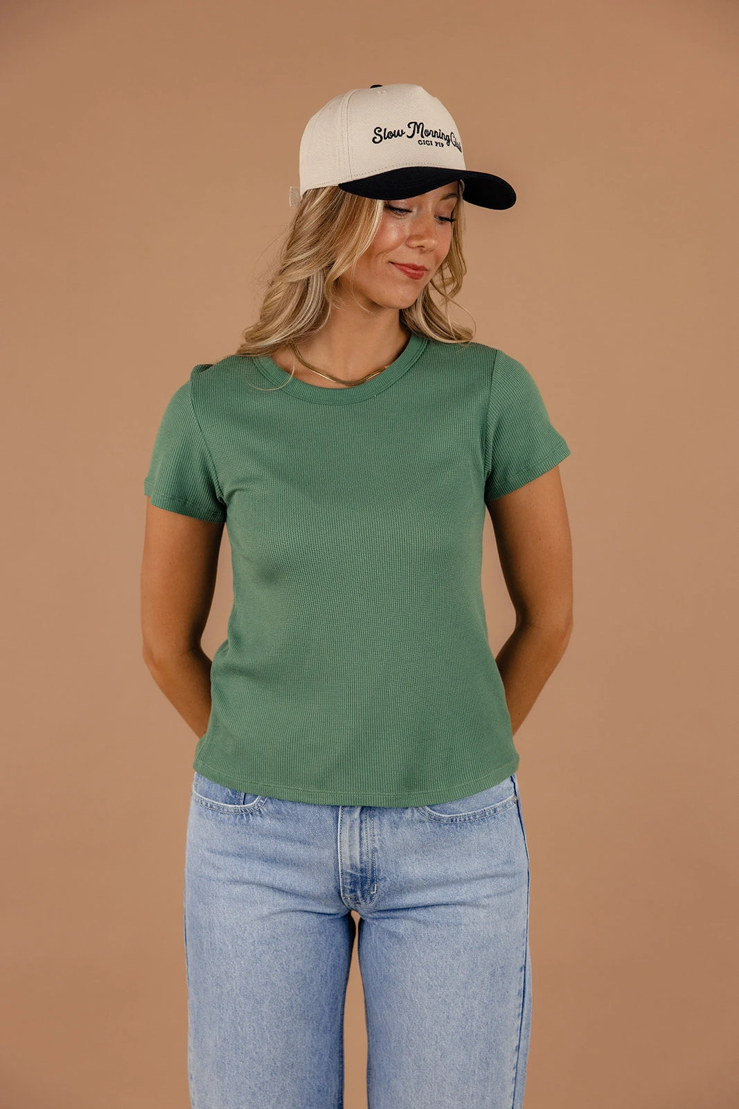 Ash Waffle Knit Tee - Image 4