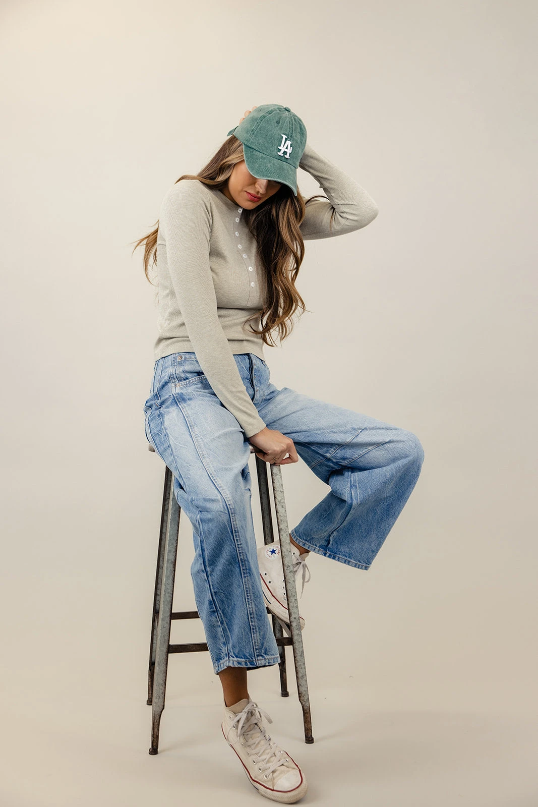 Free People Good Luck Mid Rise Barrel Jeans - Image 6
