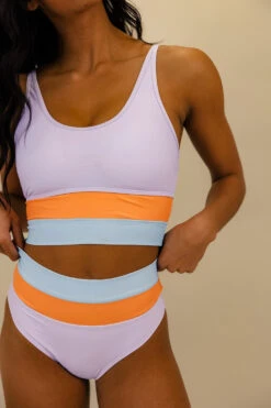 Sunset Sail Colorblock Bikini Top