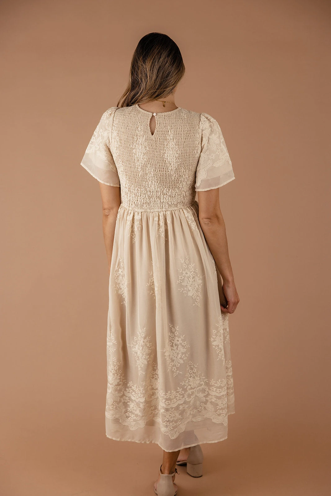 Juliette Smocked Lace Dress - Image 5