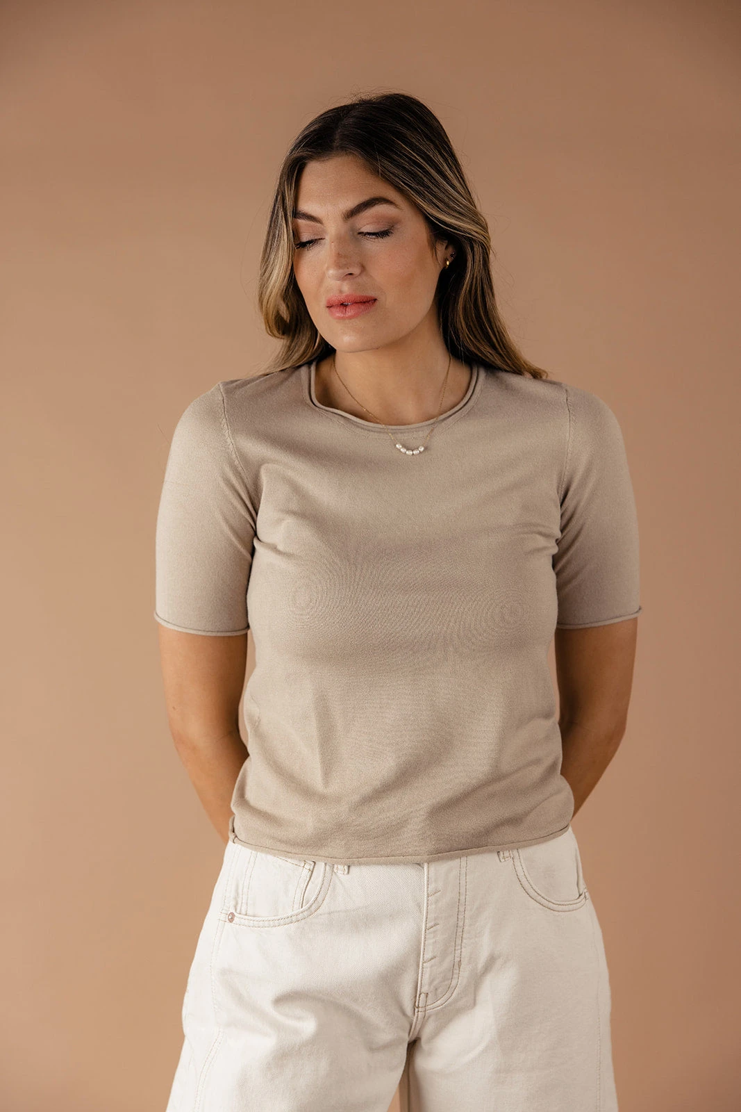 Matty Rolled Edge Tee - Image 4