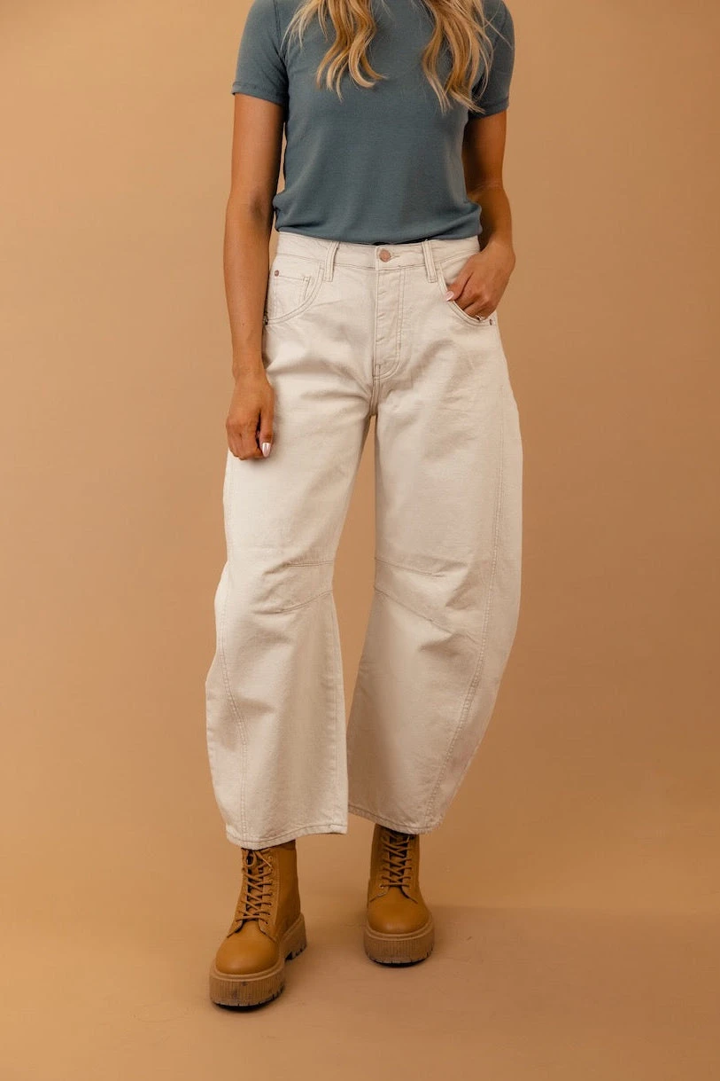 Free People Good Luck Mid Rise Barrel Jeans - Image 8