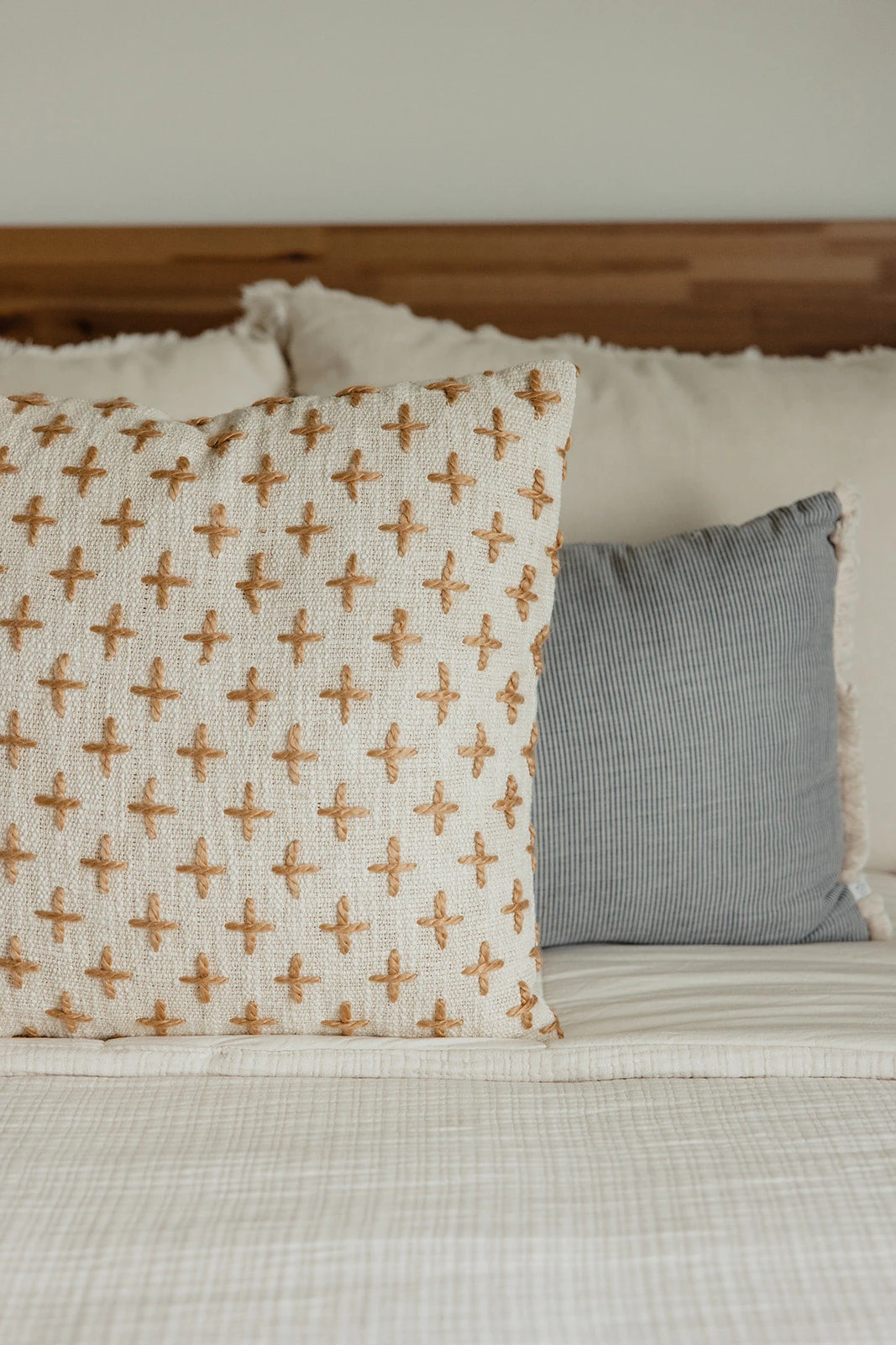 Sparrow Cross Embroidered Pillow - Image 4