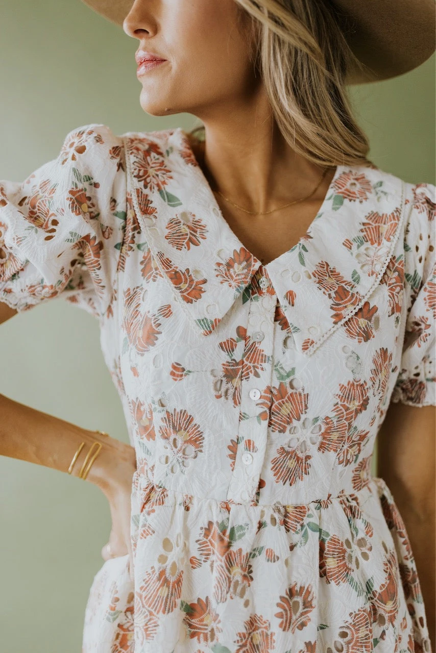 SALT Larchmont Chelsea Collar Eyelet Dress - Image 8