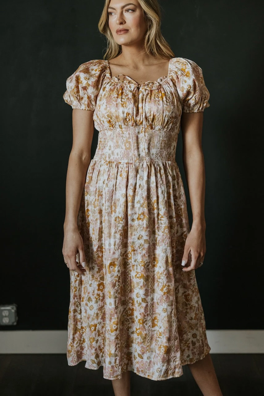 SALT Mockingbird Garden Smocked Waist Dress - Image 4