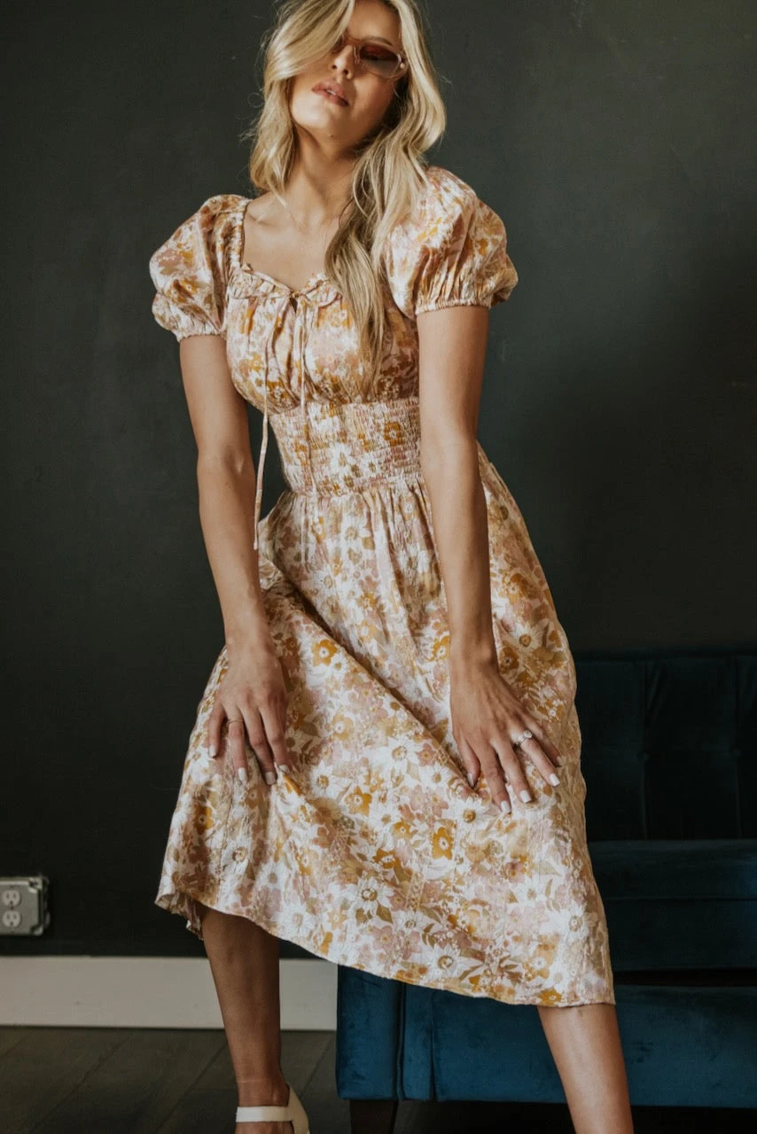 SALT Mockingbird Garden Smocked Waist Dress - Image 7