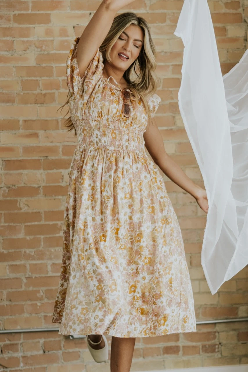 SALT Mockingbird Garden Smocked Waist Dress - Image 2