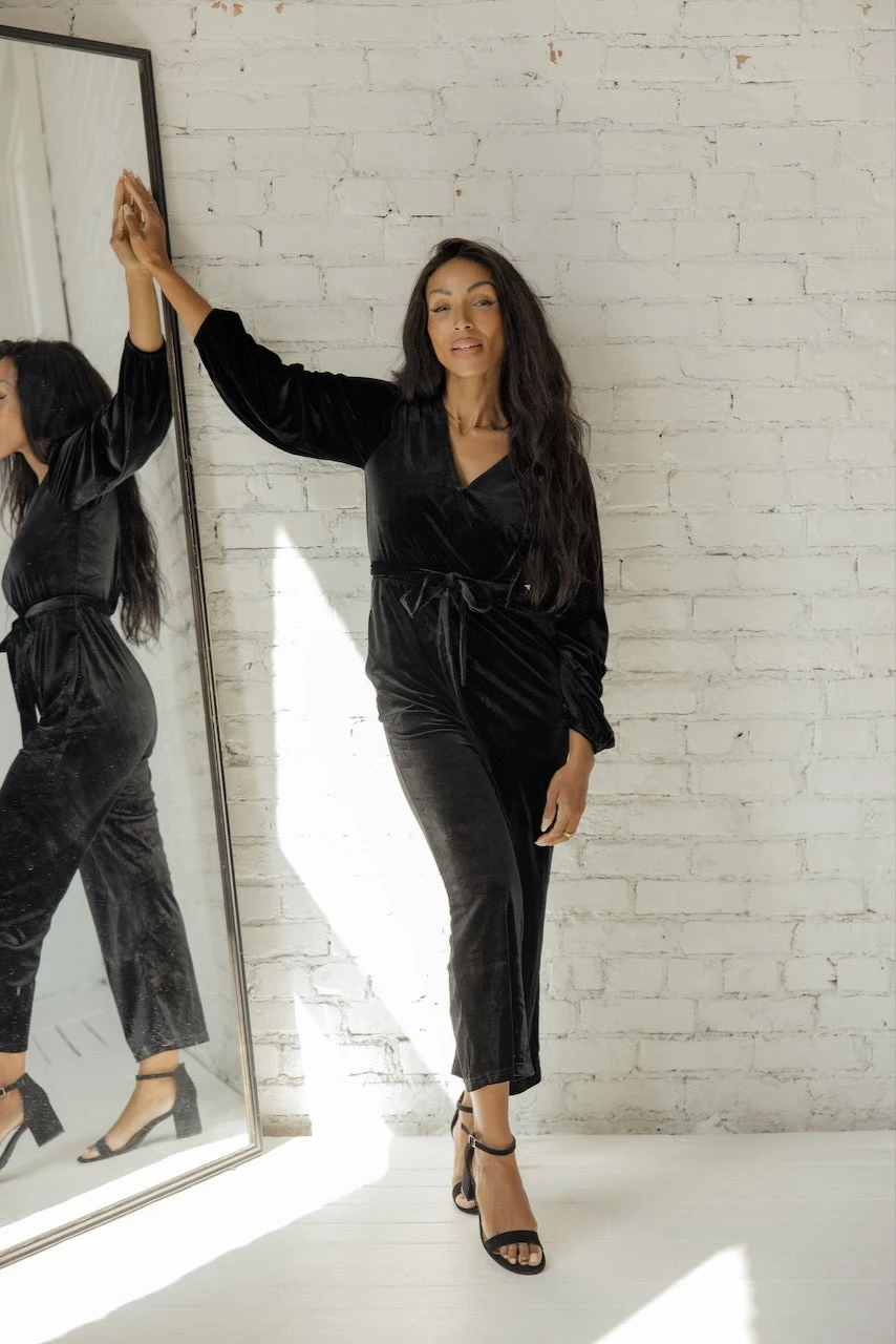 SALT Beverley Woods Velvet Jumpsuit - Image 9