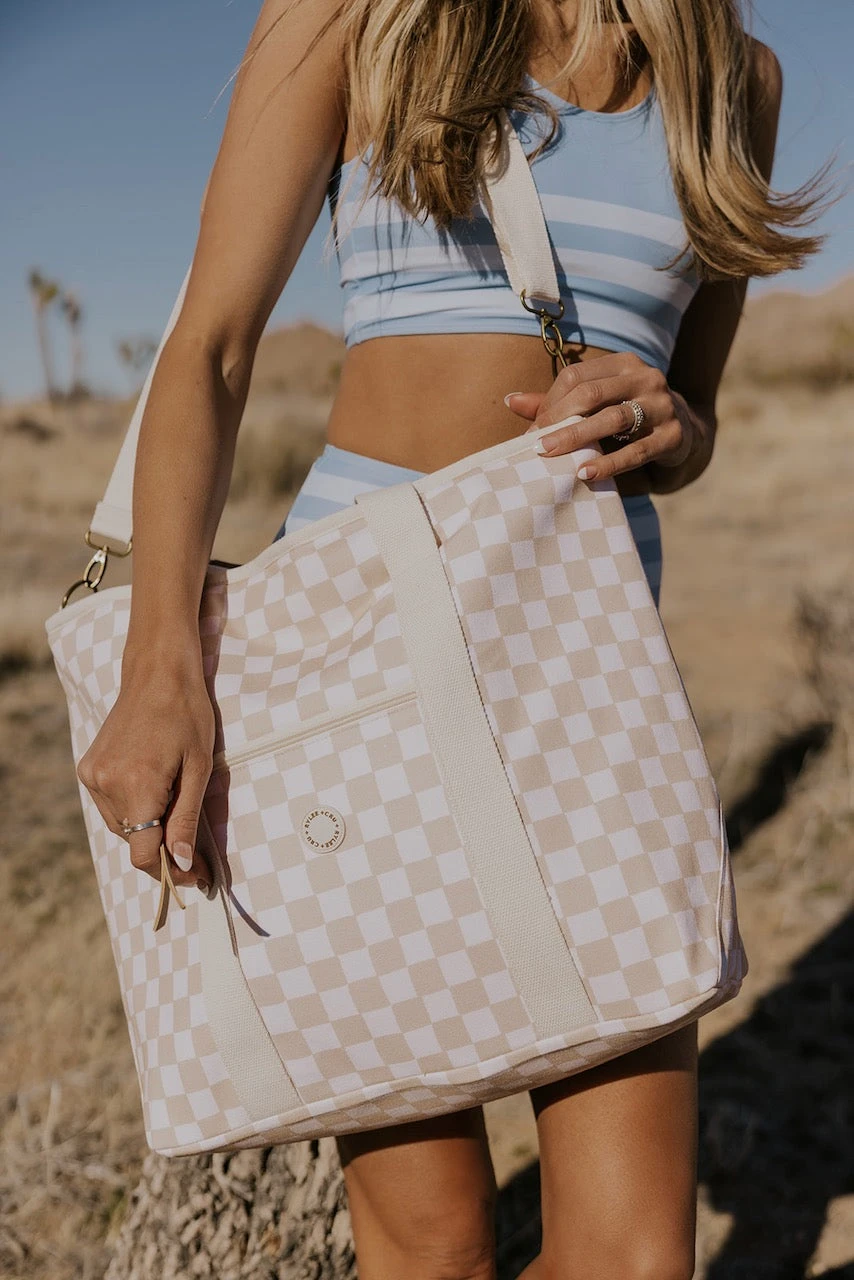 Rylee + Cru Shell Checker Cooler Tote - Image 3