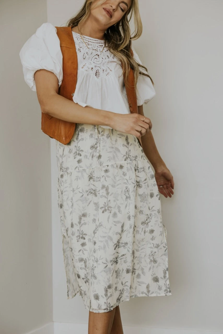 SALT Brookhaven Side Slit Tiered Skirt - Image 7