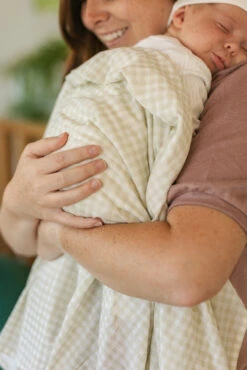 Little Unicorn Frost Green Stretch Knit Swaddle Blanket 2 Pack