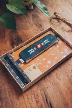 Floral Journal & Notebook Pouch Gift Set